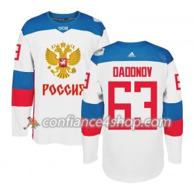 Adidas Maillot de Hockey Russie Evgenii Dadonov 63 Coupe du monde de hockey sur glace 2016 Blanc Premier - Homme